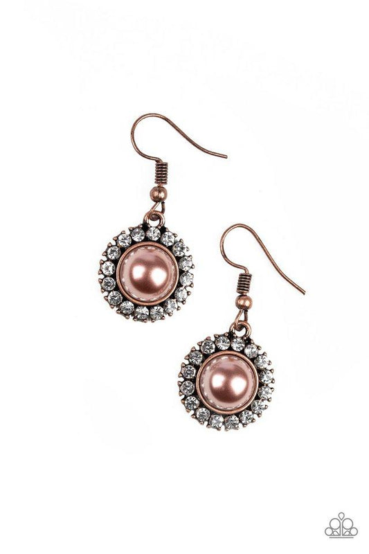 Paparazzi Earring ~ Fashion Show Celebrity - Copper