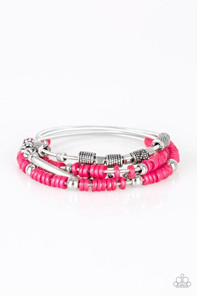 Pulsera Paparazzi ~ Tribal Spunk - Rosa