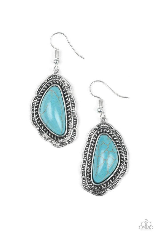 Paparazzi Earring ~ Santa Fe Soul - Blue