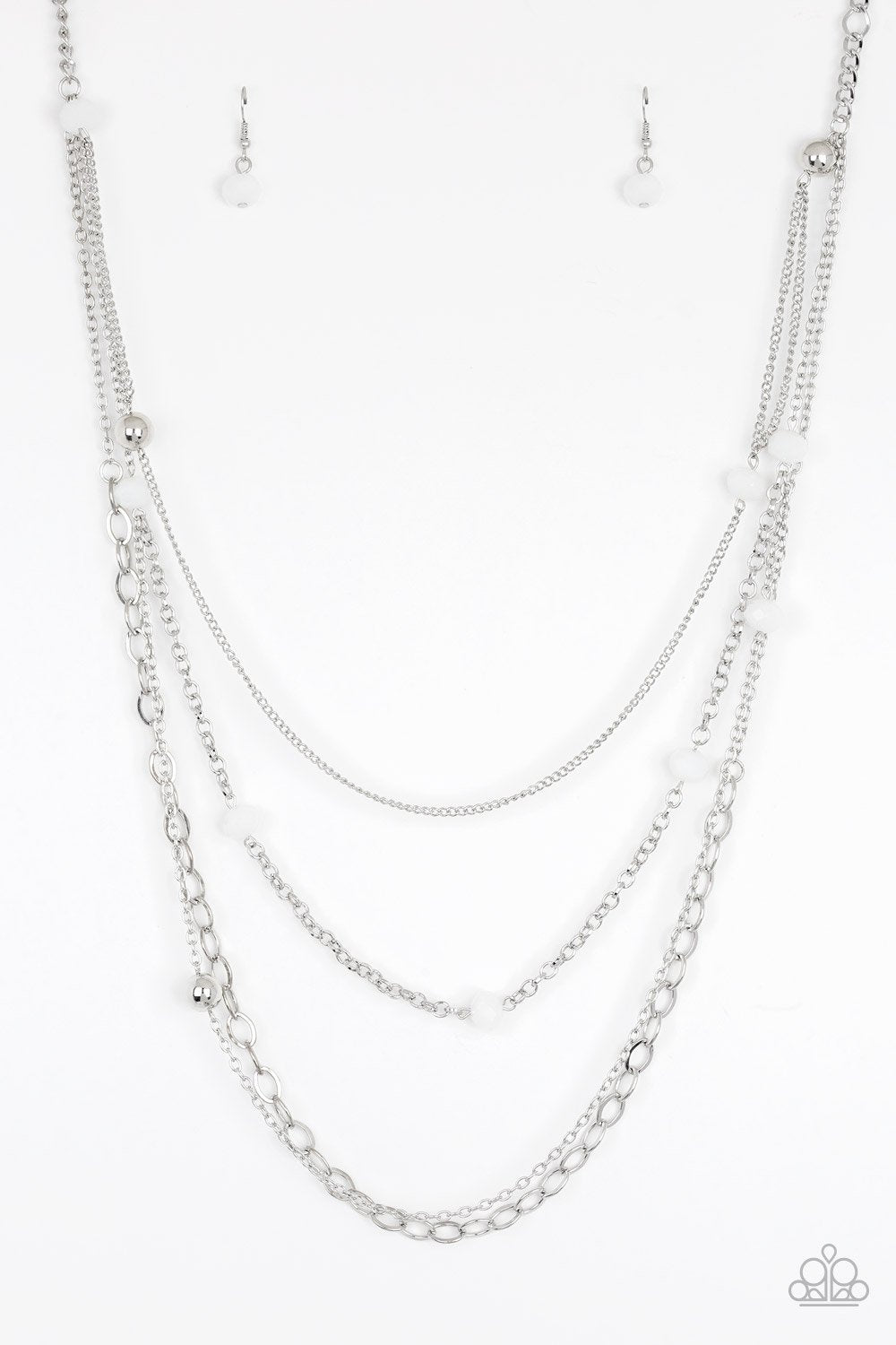 Paparazzi Necklace ~ Glamour Grotto - White