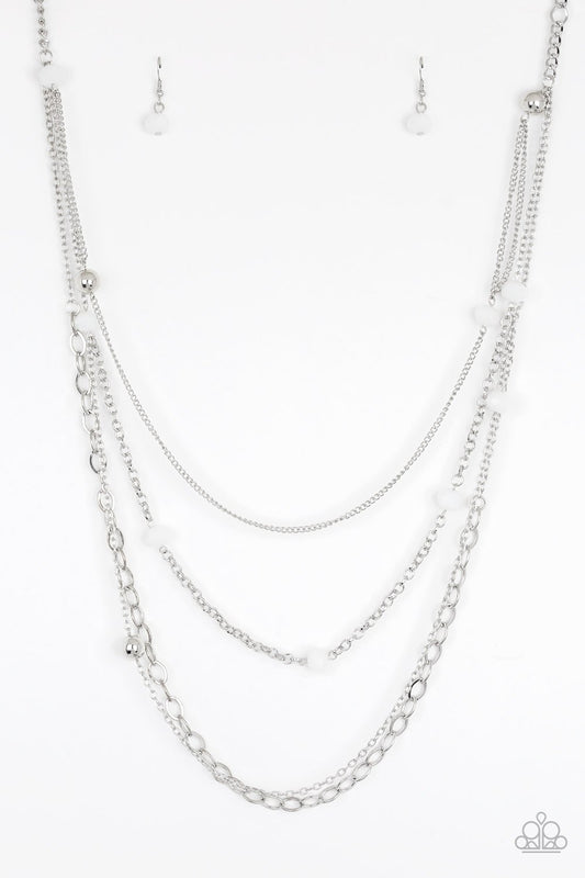 Paparazzi Necklace ~ Glamour Grotto - White