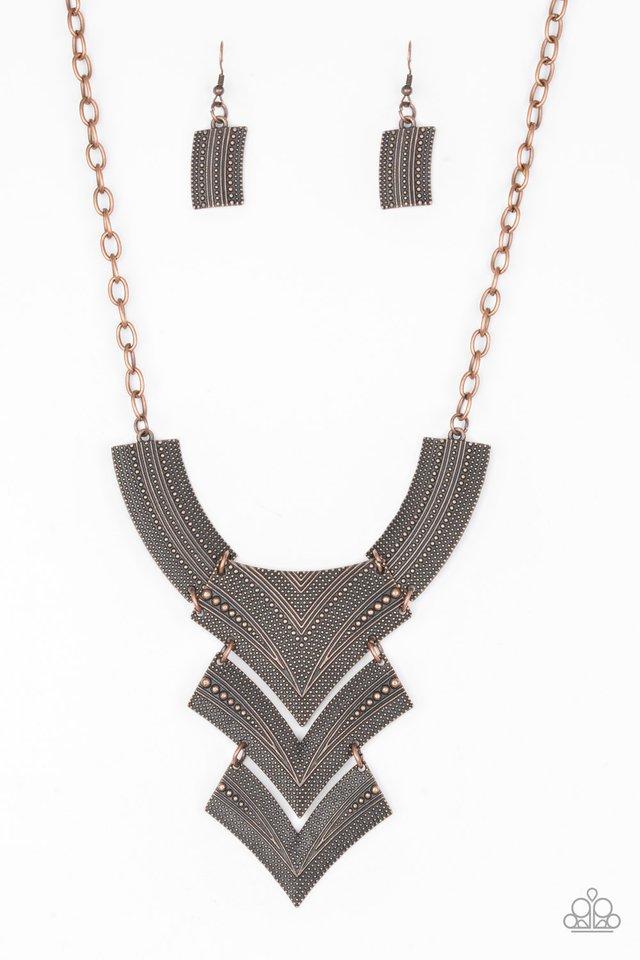 Paparazzi Necklace ~ Fiercely Pharaoh - Copper