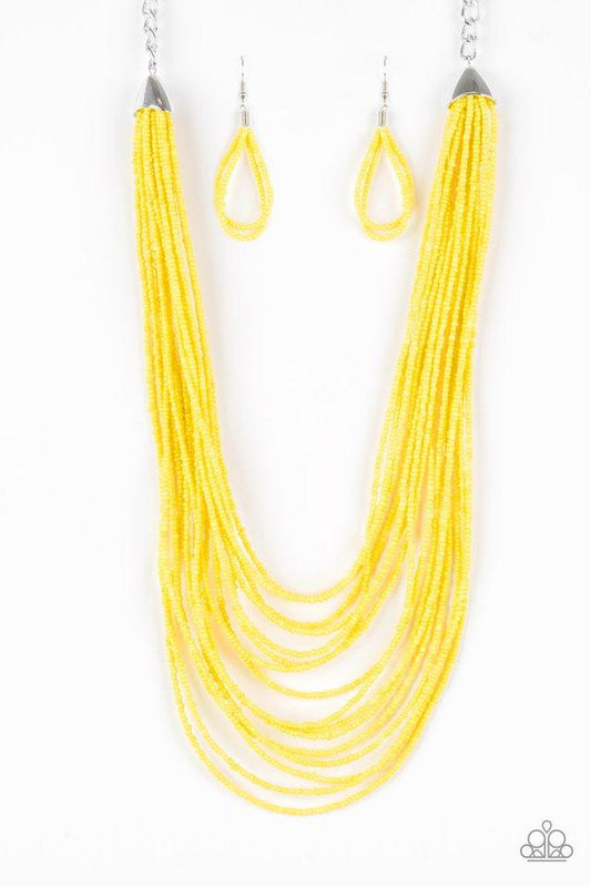 Paparazzi Necklace ~ Peacefully Pacific - Yellow
