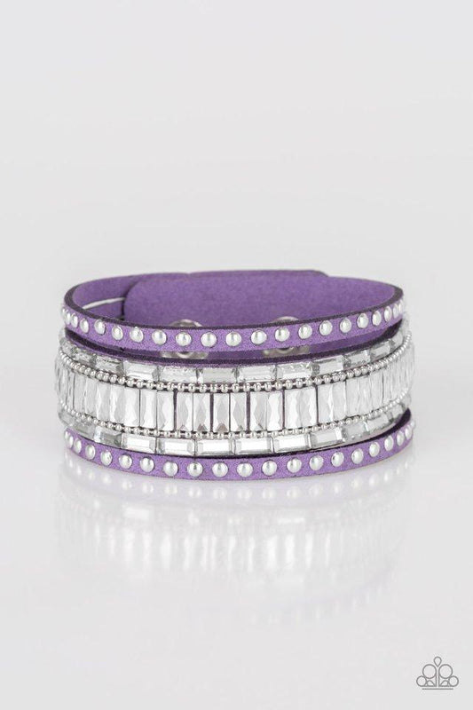 Paparazzi Bracelet ~ Rock Star Rocker - Purple