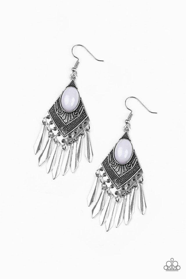 Paparazzi Earring ~ Mostly Monte-ZUMBA - Silver