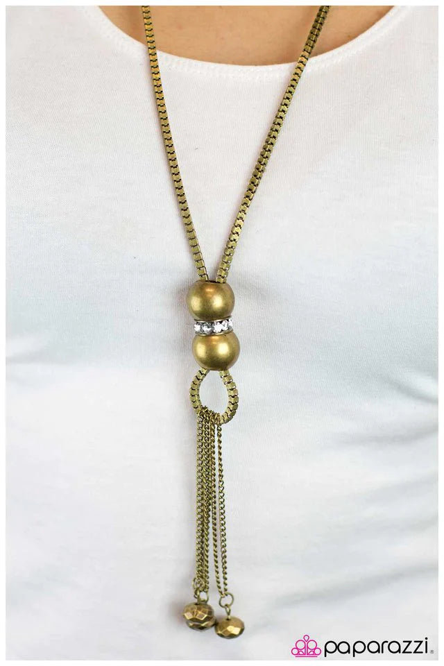 Paparazzi Necklace ~ Back To Where We Started - Brass