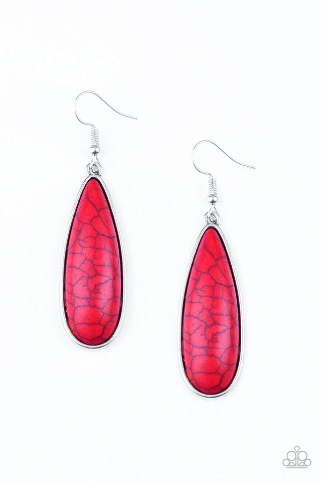 Paparazzi Earring ~ Santa Fe Skies - Red