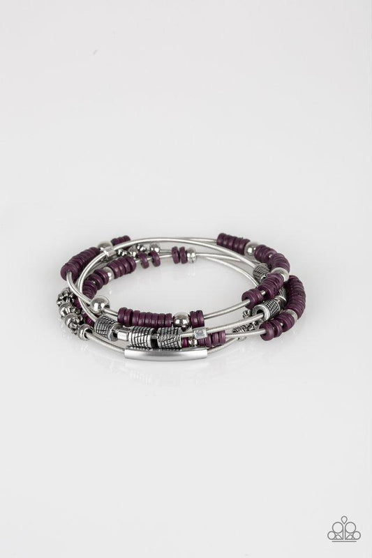 Paparazzi Bracelet ~ Tribal Spunk - Purple