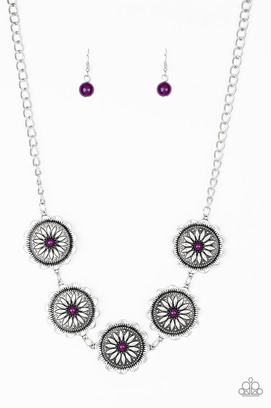 Me-dallions, Myself, and I - Purple - Paparazzi Necklace Image