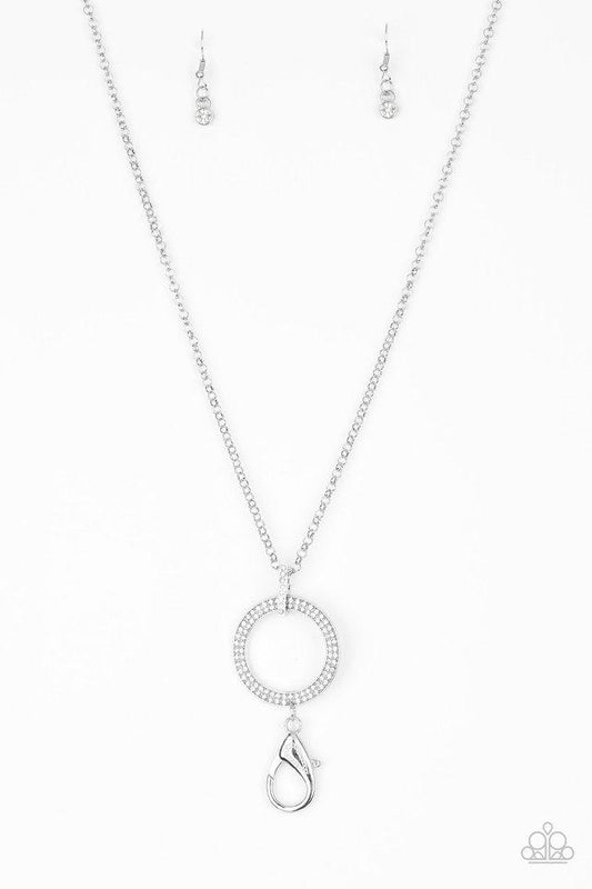 Paparazzi Necklace ~ Straight To The Top - White Lanyard