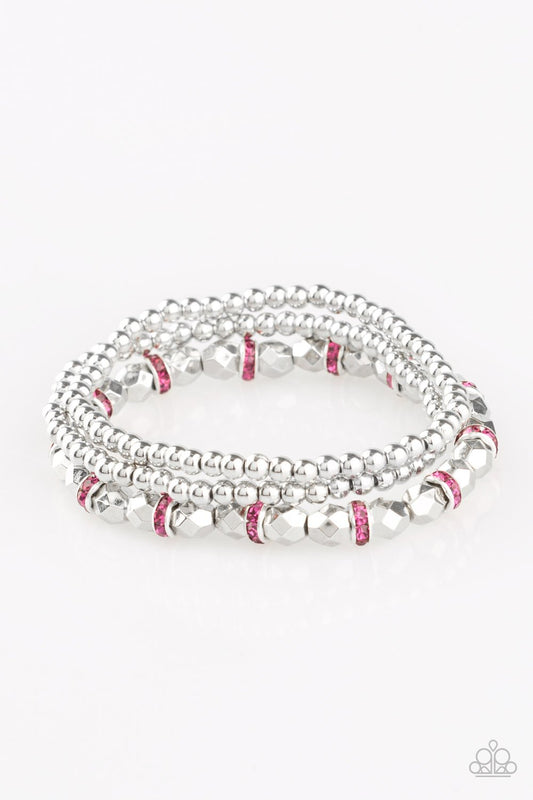 Pulsera Paparazzi ~ Let There BEAM Light - Rosa