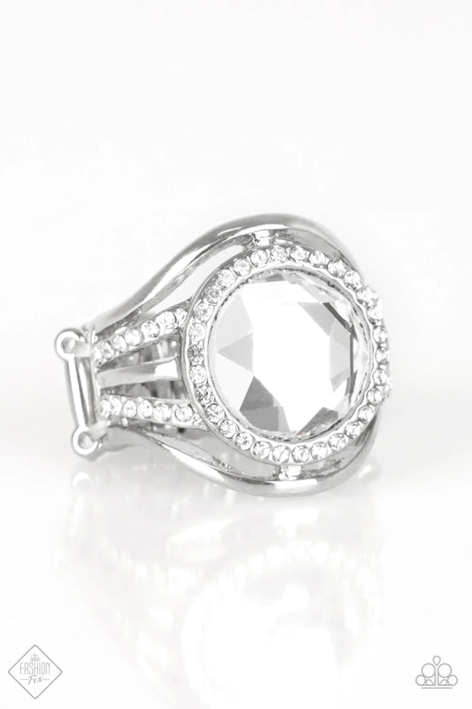 Paparazzi Ring ~ Stay For The Fireworks  - White