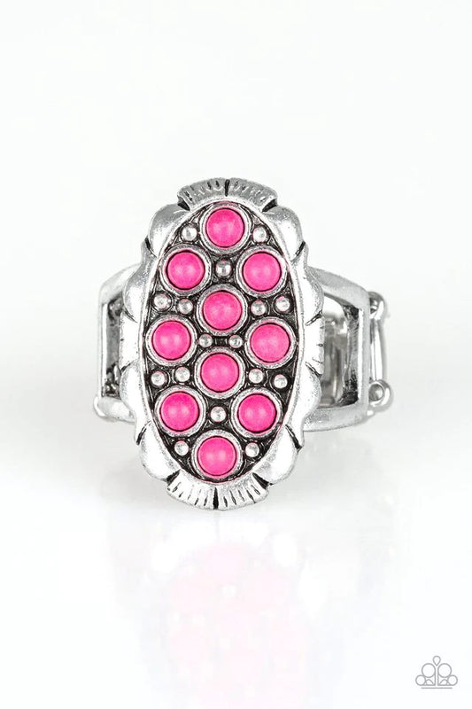 Anillo Paparazzi ~ Jardín de cactus - Rosa