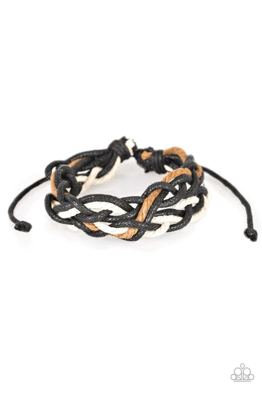 Pulsera Paparazzi ~ Mountain Quest - Negra