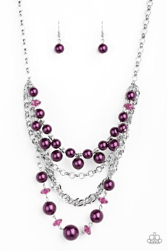 Paparazzi Necklace ~ Rockin Rockette - Purple
