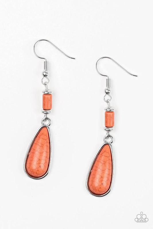 Courageously Canyon - Orange - Paparazzi Earrings Image