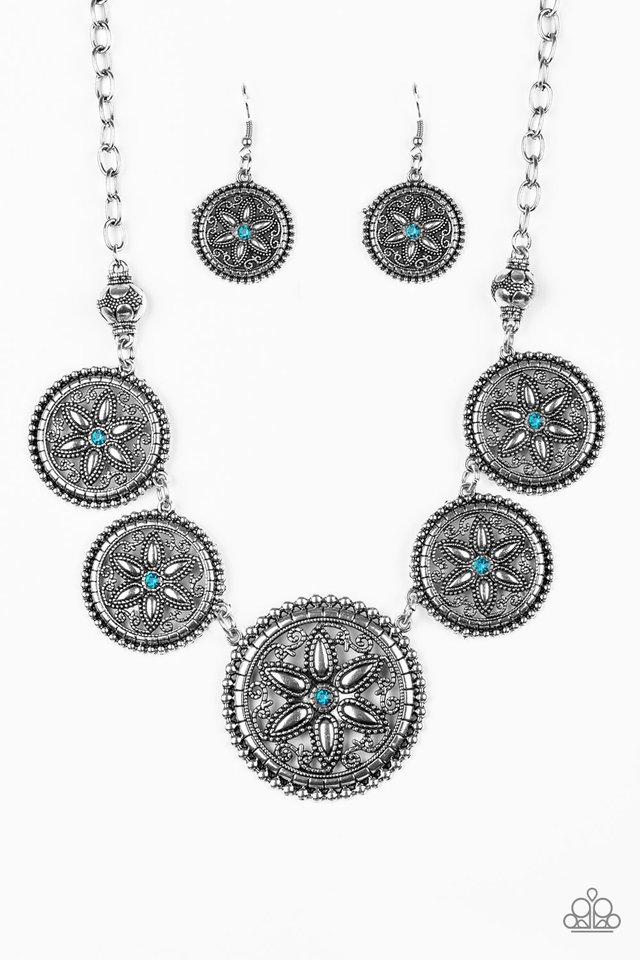 Paparazzi Necklace ~ Written In The STAR LILIES - Blue