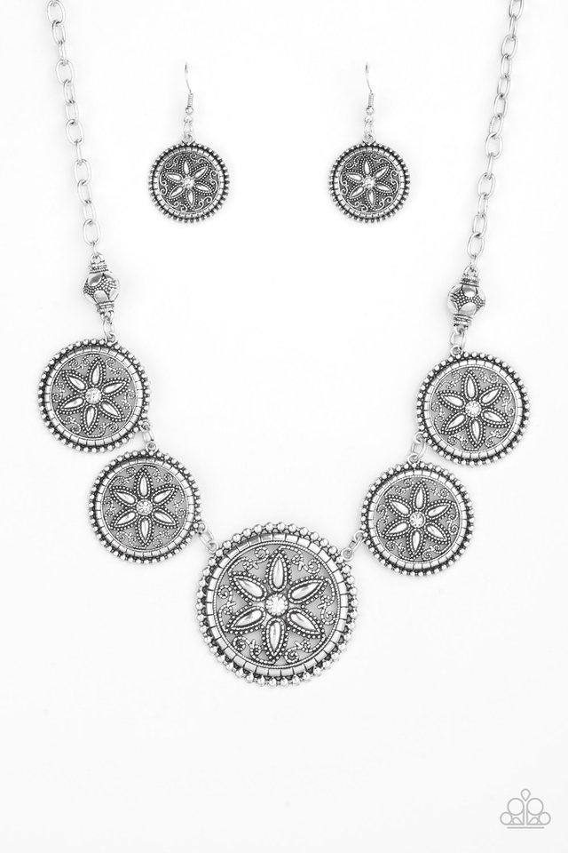 Paparazzi Necklace ~ Written In The STAR LILIES - White