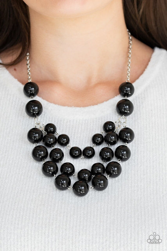 Paparazzi Necklace ~ Miss Pop-YOU-larity - Black