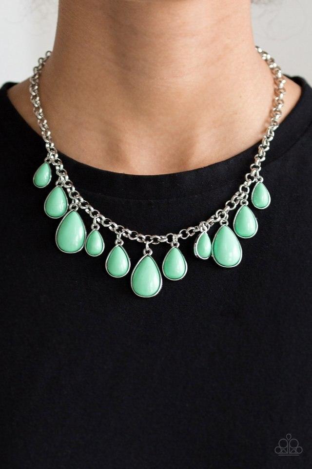Paparazzi Necklace ~ Jaw-Dropping Diva - Green