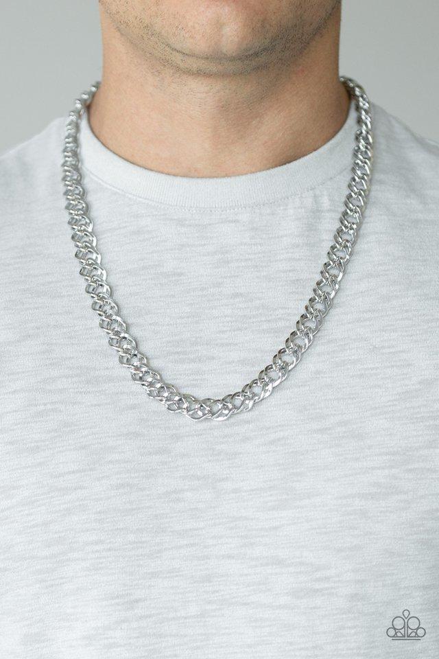 Paparazzi Necklace ~ Undefeated - Silver