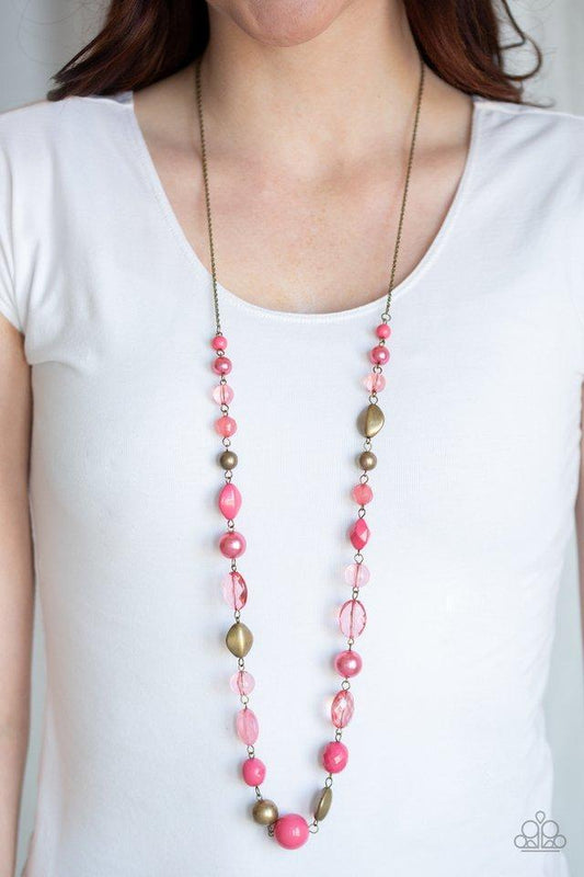 Paparazzi Necklace ~ Secret Treasure - Pink