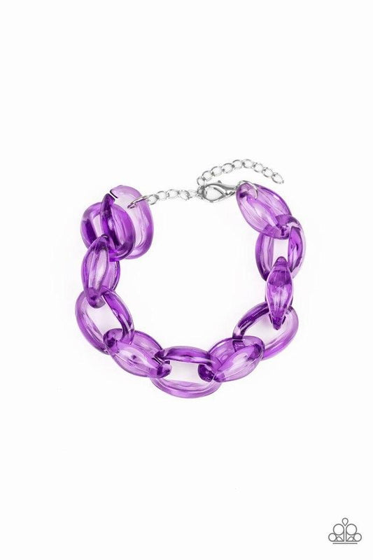 Paparazzi Bracelet ~ Ice Ice Baby - Purple