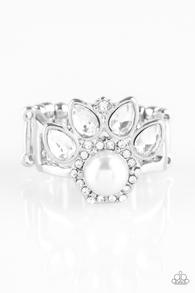 Paparazzi Ring - Crown Coronation Ring - White