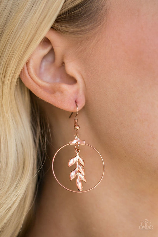 Paparazzi Earring ~ Branching Into Boho - Copper