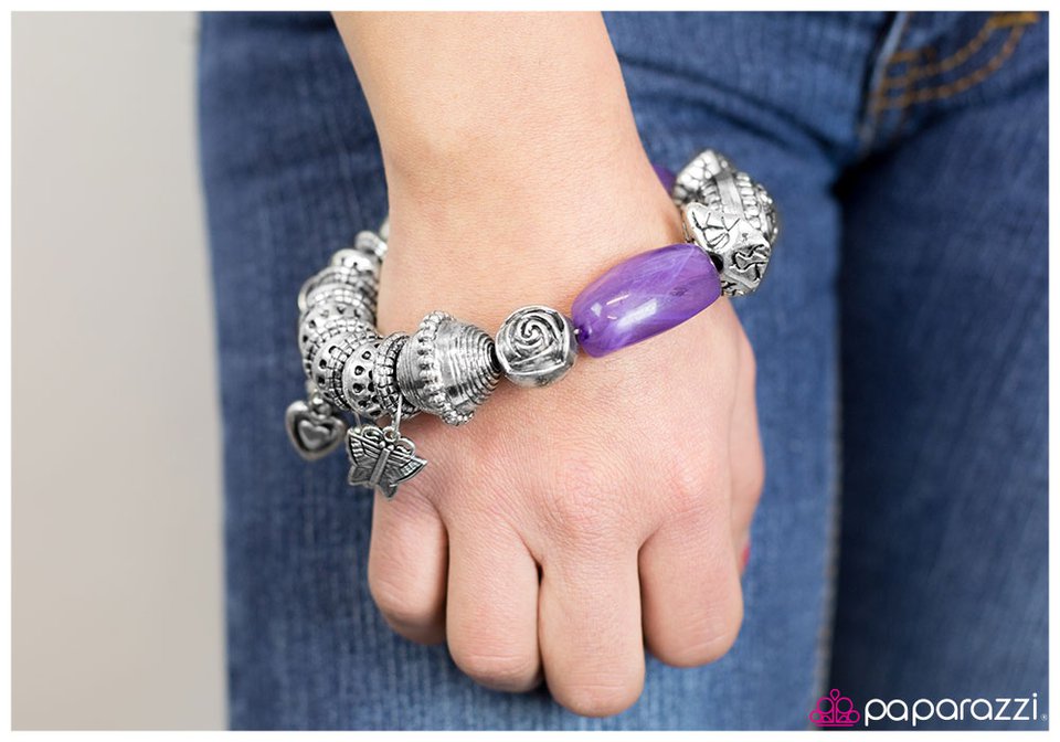 Paparazzi Bracelet ~ Give It a Swirl - Purple