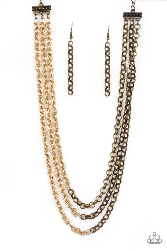 Paparazzi Necklace ~ Metro Madness - Brass