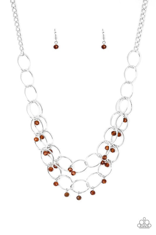 Yacht Tour - Brown - Paparazzi Necklace Image