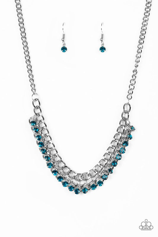 Glow and Grind - Blue - Paparazzi Necklace Image