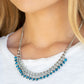 Glow and Grind - Blue - Paparazzi Necklace Image