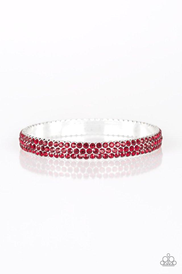 Paparazzi Bracelet ~ Ballroom Bling - Red