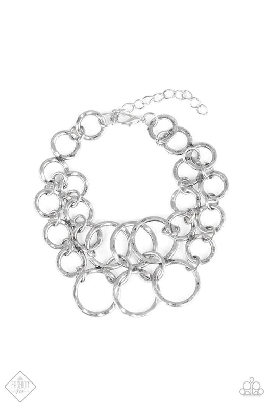 Paparazzi Bracelet ~ Downtown Maverick - Silver