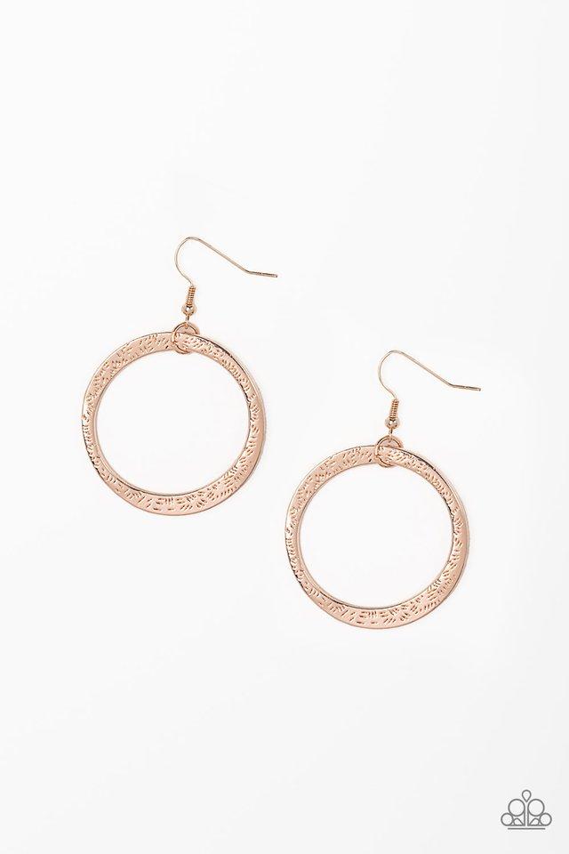 Paparazzi Earring ~ Wildly Wild-lust - Rose Gold