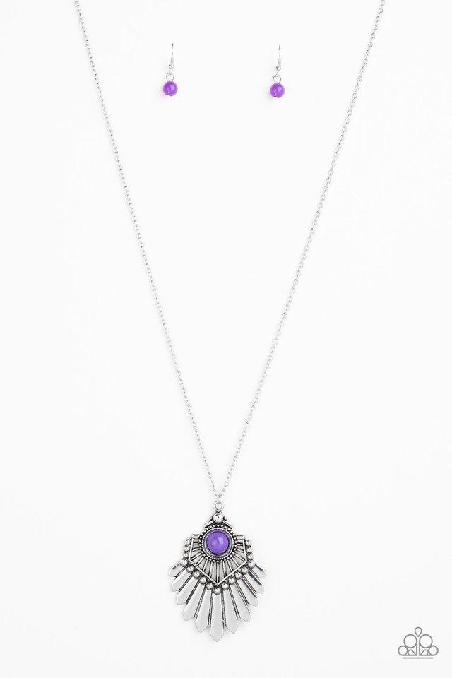 Paparazzi Necklace ~ Inde-PENDANT Idol - Purple