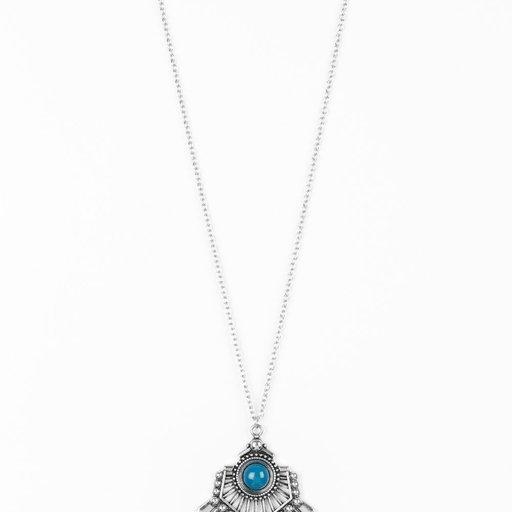 Paparazzi Necklace ~ Inde-PENDANT Idol - Blue