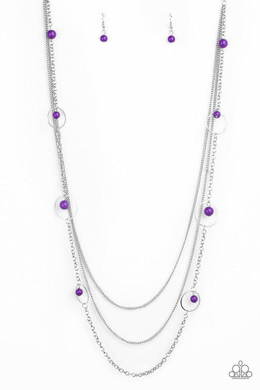 Paparazzi Necklace ~ Collectively Carefree - Purple