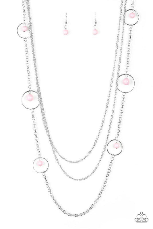 Paparazzi Necklace ~ Collectively Carefree - Pink