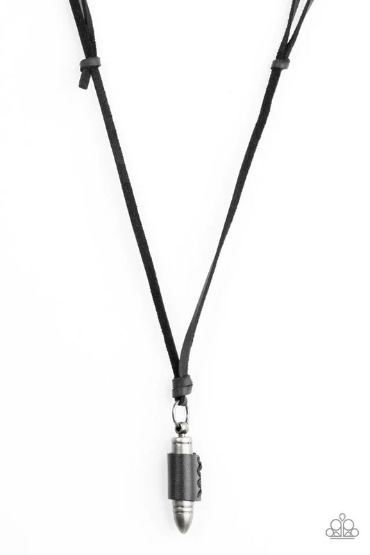 Paparazzi Necklace ~ Boldly Bulletproof - Black