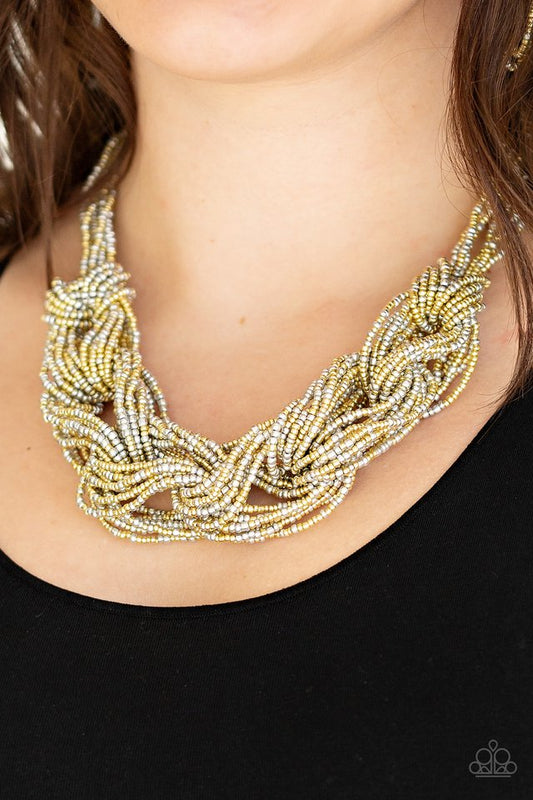 City Catwalk - Gold - Paparazzi Necklace Image