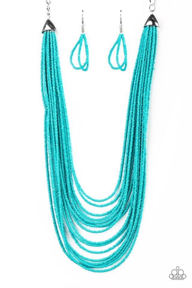 Paparazzi Necklace ~ Peacefully Pacific - Blue