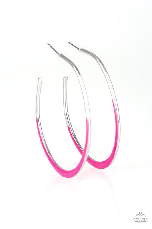 Paparazzi Earring ~ So Seren-DIP-itous - Pink