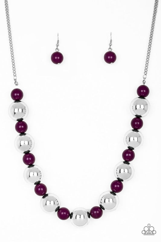 Top Pop - Purple - Paparazzi Necklace Image