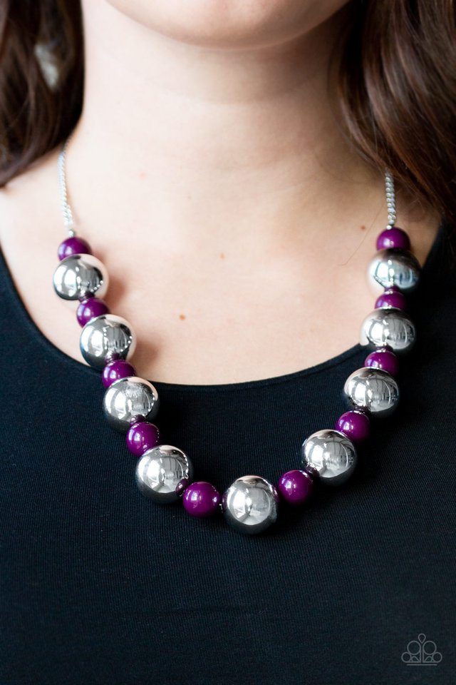 Top Pop - Purple - Paparazzi Necklace Image