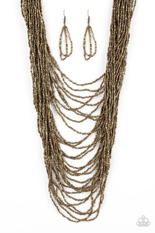 Paparazzi Necklace ~ Dauntless Dazzle - Brass