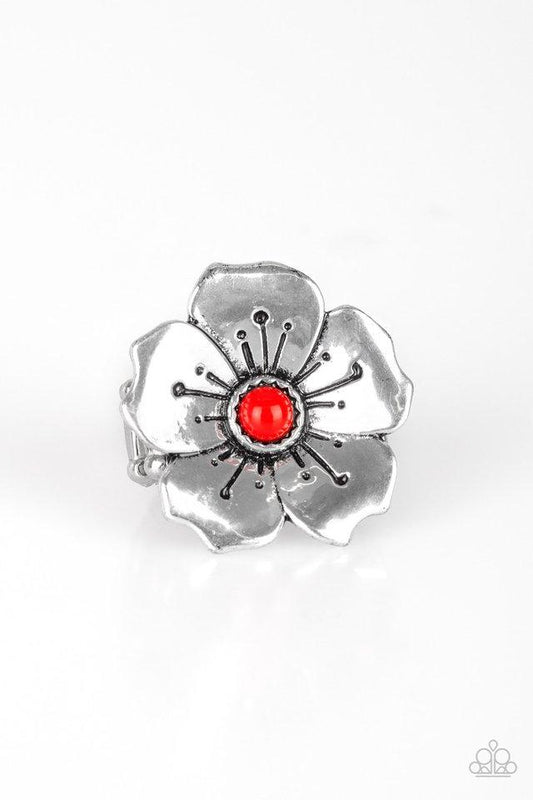 Paparazzi Ring ~ Boho Blossom - Red