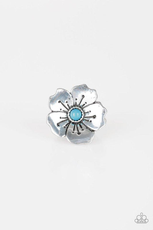 Anillo Paparazzi ~ Boho Blossom - Azul